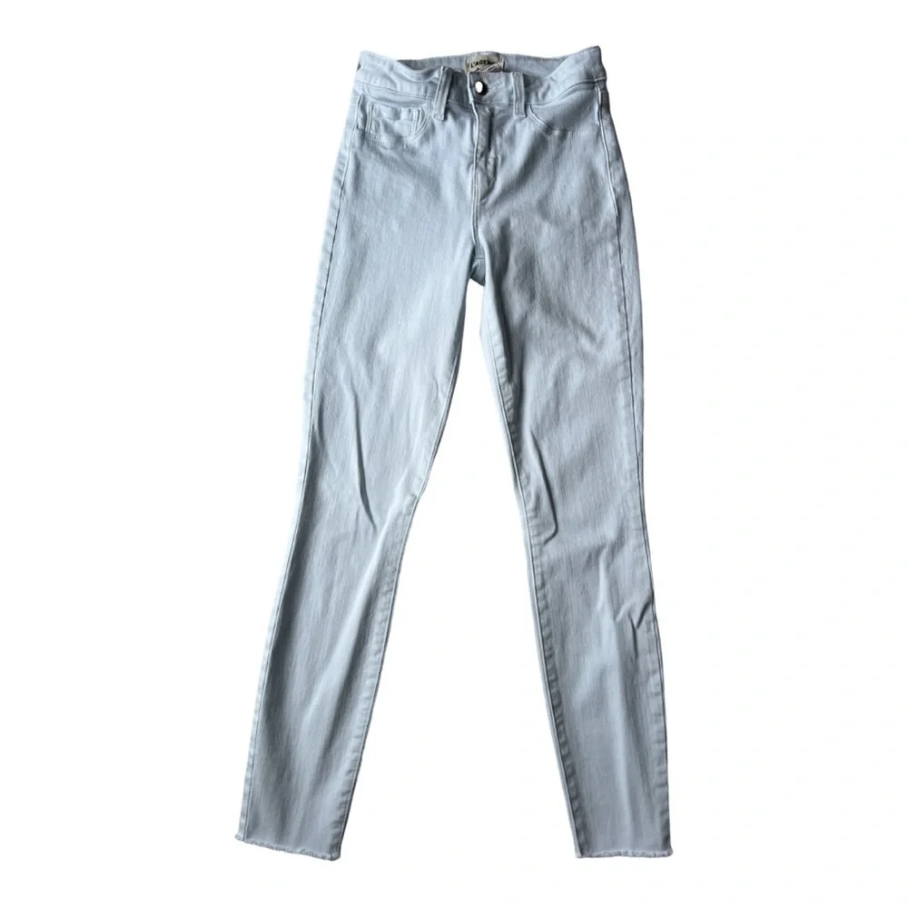 L'agence Margot High Rise Skinny Raw Hem Jeans in Blue Pastel! - Picture 4 of 9